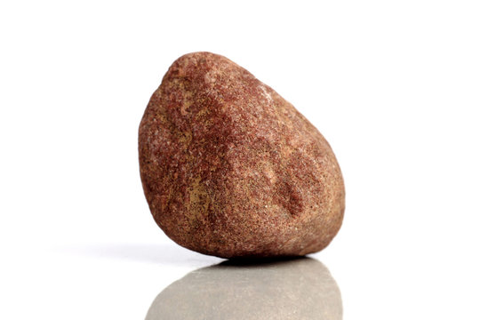 Fototapeta Set Rock stone with names, isolated on a white background with shadow,  beautiful lighting, reflections. Silicon, Si.