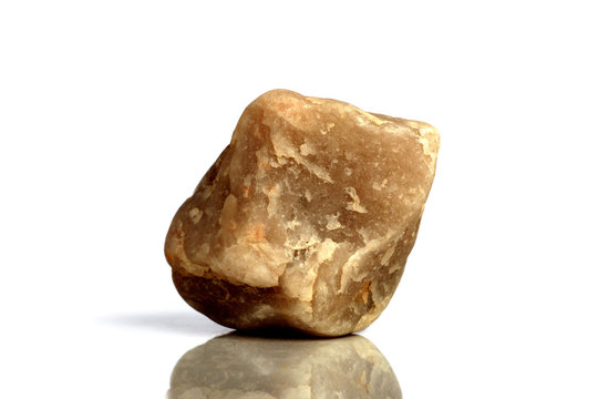 Fototapeta Set Rock stone with names, isolated on a white background with shadow,  beautiful lighting, reflections. Quartz, silica.