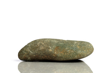 Set Rock stone with names, isolated on a white background with shadow,  beautiful lighting, reflections. Granite.