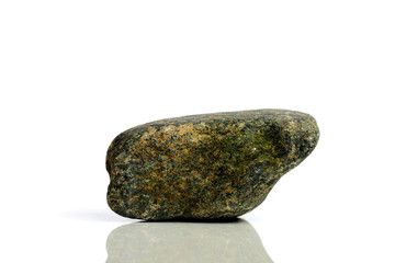 Set Rock stone with names, isolated on a white background with shadow,  beautiful lighting, reflections. Granite.