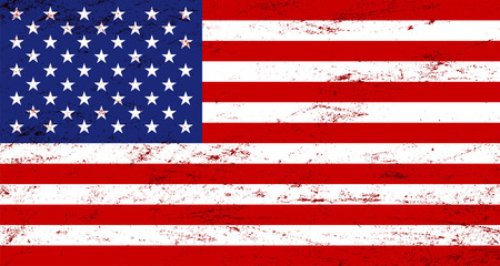 Vector grunge USA flag background