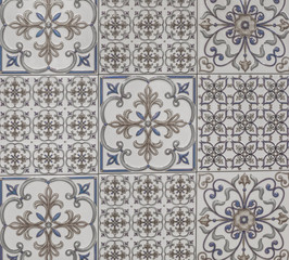 tile with an abstract mosaic geometric pattern