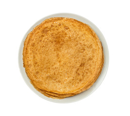 Russian pancakes isolated on the white background