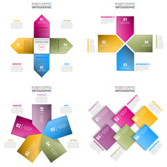 Set of Business Infographics design template illustration
