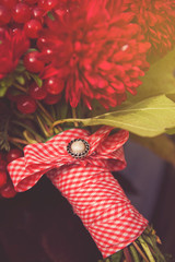 Red bride's bouquet