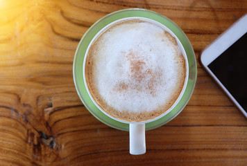 close up coffee cup.