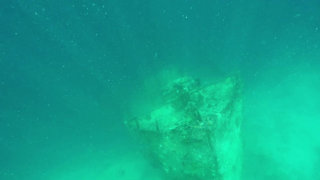 Very Old Shipwreck Underwater at the Island Of Maldives
