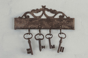 Old rusty keys