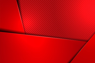 Abstract geometric red background with shadows