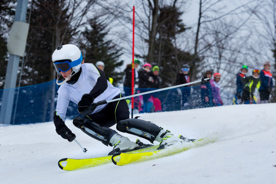Slalom skiing competition