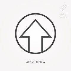 Line icon up arrow