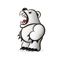 flat design grizzly bear icon