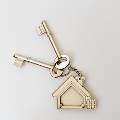 Home key on tabel. Concept for real estate busines.