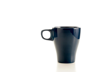 Blue mug over isolated white background