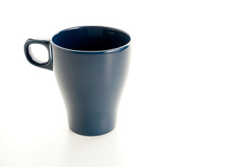 Blue mug over isolated white background