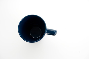 Blue mug over isolated white background
