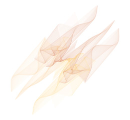 Bright abstract fractal yellow veil of fantasy, Fractal waves Fantasy