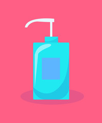 Container with Baby Gel Poster Vector Illustration