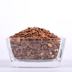  Spices in a glass bowl on a white background