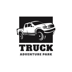 Obraz premium Truck Car vector logo template illustration