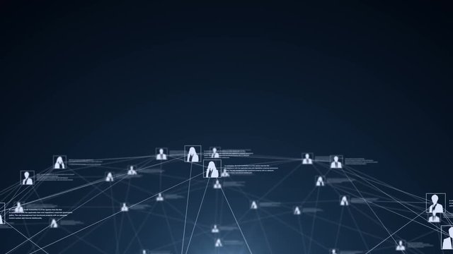 Looping people networking, Connections concept.