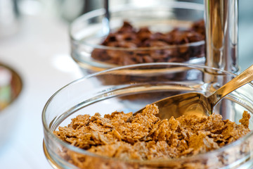 Breakfast cereals in a bowl
