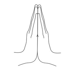Mudra. Namaste. Hands vector illustration