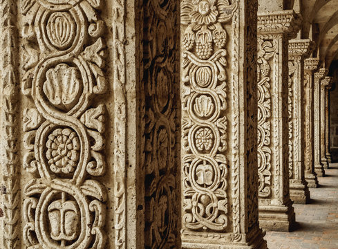 Cloister of the La Compania Church, Arequipa, Peru