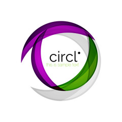 Clean professional colorful circle business icon