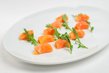 High cuisine, salmon delicacy