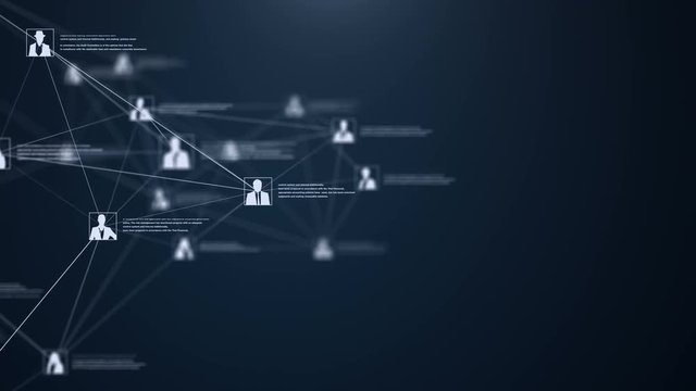 Looping people networking, Connections concept.