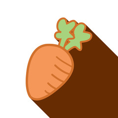 carrot with long shadow