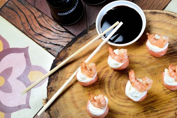 sushi and shrimp