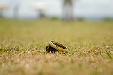 Wedding ring under sun