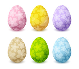 Set of color Easter eggs