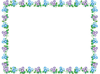 Obraz na płótnie Canvas 紫陽花のフレーム枠素材