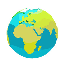 Vector earth globe illustration
