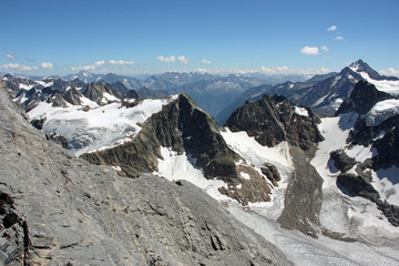 Top peaks of Swiss Alps