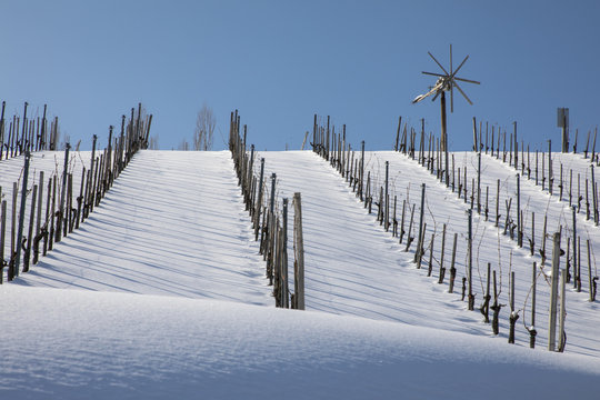 Klapotetz im Winter an der südsteirischen Weinstrasse,Steiermark,Österreich