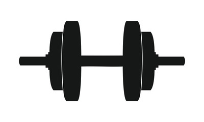 vector image of the barbell silhouette