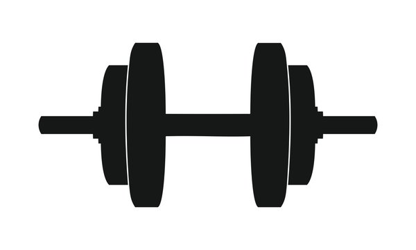 vector image of the barbell silhouette