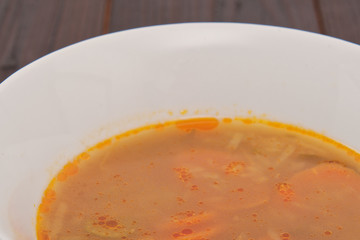 Vegetable soup with lentils and cabbage