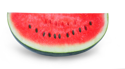 Sliced ripe watermelon isolated on white background