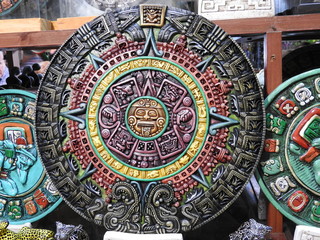 calendario maya rojo amarillo verde azul 