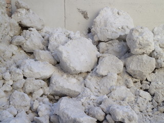 snow pile close-up