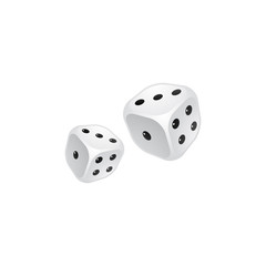 Vector illustration of two black dice