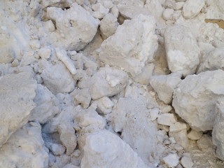snow pile close-up