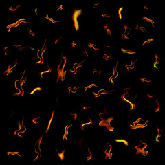 Ring of Fire. Illustration on black background for design