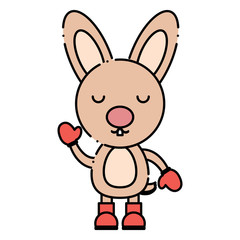 Obraz premium projekt zwierząt bożonarodzeniowych