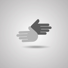 black icon handshake. background for business and finance